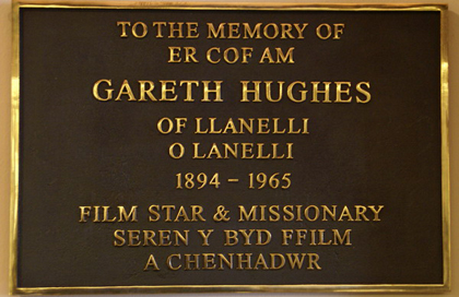 Gareth Hughes Plaque